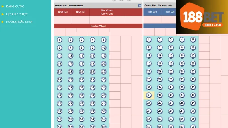Các chiến lược chơi number game 188bet hiệu quả