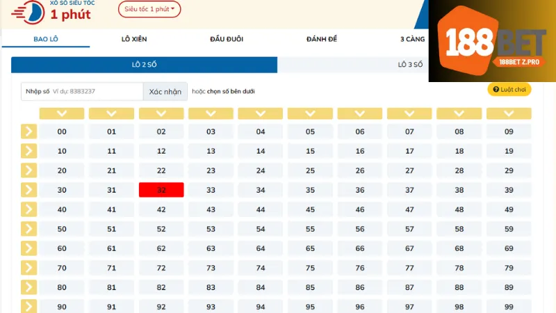 Siêu Tốc 188bet - Chinh Phục Xổ Số Siêu Tốc Dễ Dàng Hơn 2 Chiến lược chơi xổ số siêu tốc 188bet hiệu quả